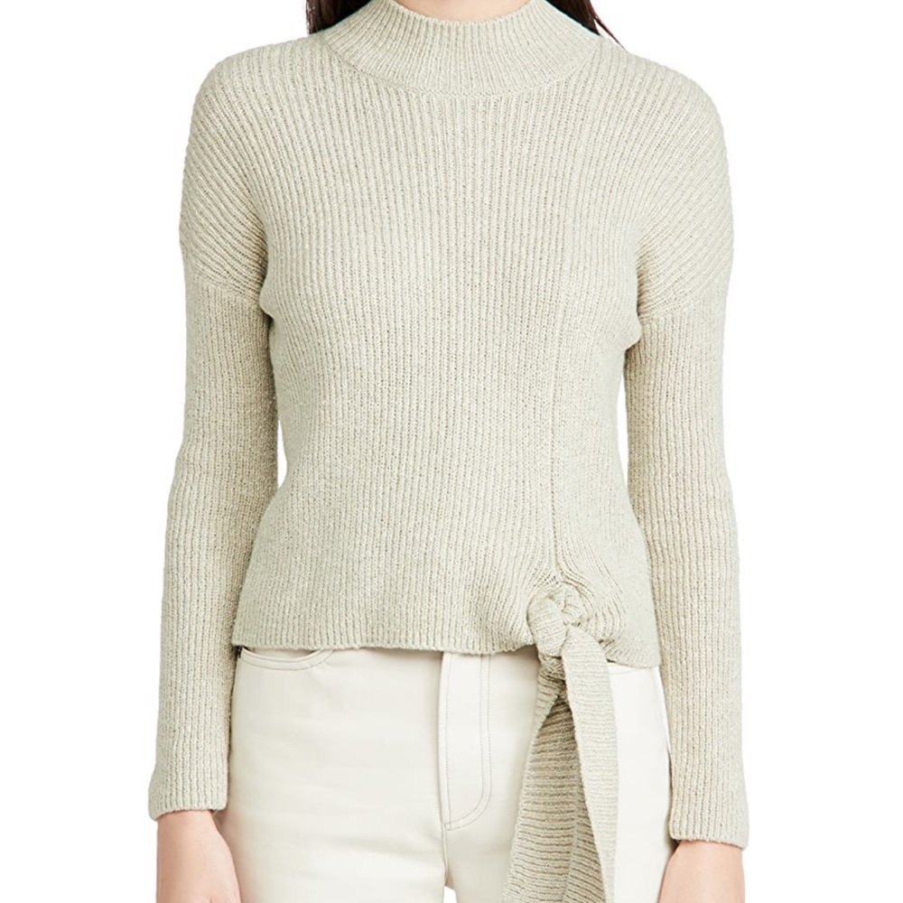 Naadam Side Tie Mockneck Sweater